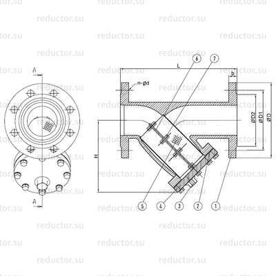 Фильтр магнитно-механический фланцевый (чертеж)
